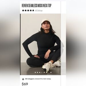 Athleta Renew Seamless Mock Neck Top